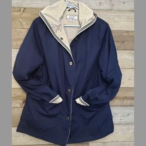 IZZI Outerwear Navy & Tan Jacket